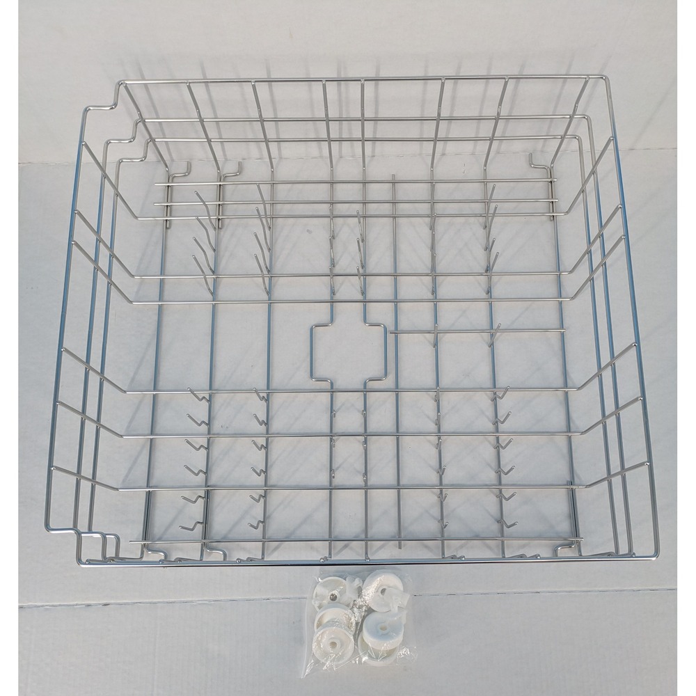 W10139223 Dishwasher Lower Rack 304 Stainless Steel 6 Wheels for 23" Dishwasher